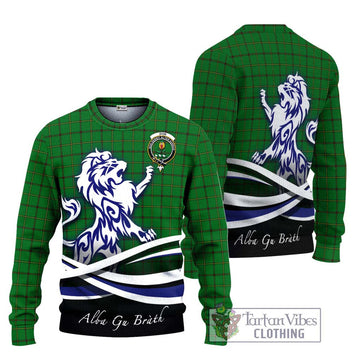 Don Tartan Ugly Sweater with Alba Gu Brath Regal Lion Emblem