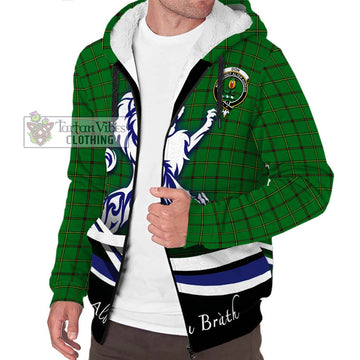 Don Tartan Sherpa Hoodie with Alba Gu Brath Regal Lion Emblem