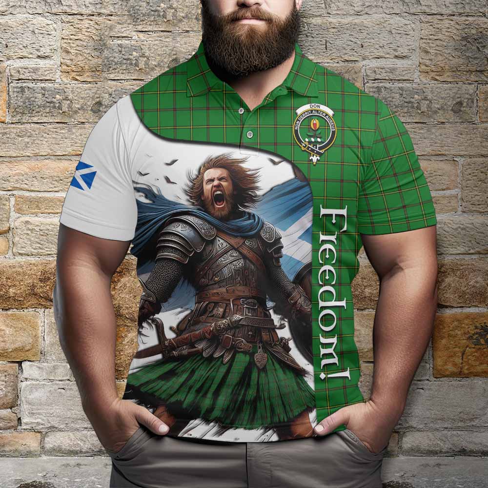 Tartan Vibes Clothing Don Crest Tartan Polo Shirt Inspired by the Freedom of Scottish Warrior