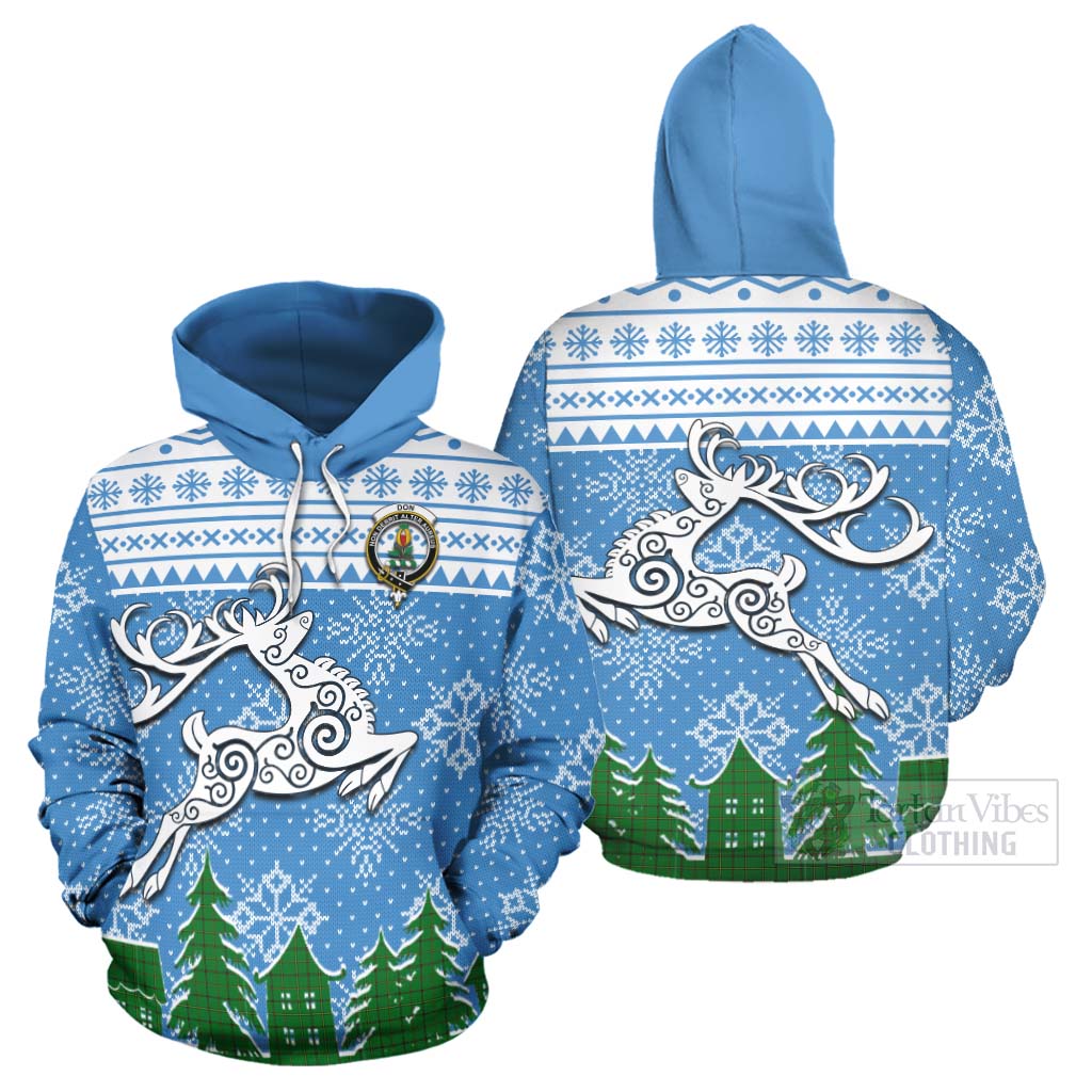 Tartan Vibes Clothing Don Clan Christmas Hoodie Celtic Reindeer Style