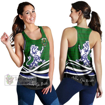 Don Tartan Women's Racerback Tanks with Alba Gu Brath Regal Lion Emblem