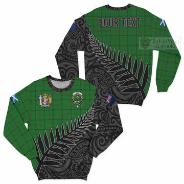 Don Crest Tartan Sweatshirt with New Zealand Silver Fern Half Style