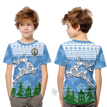 Don Clan Christmas Kid T-Shirt Celtic Reindeer Style