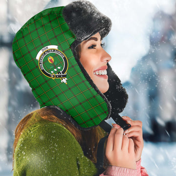 Don Tartan Winter Trapper Hat with Family Crest