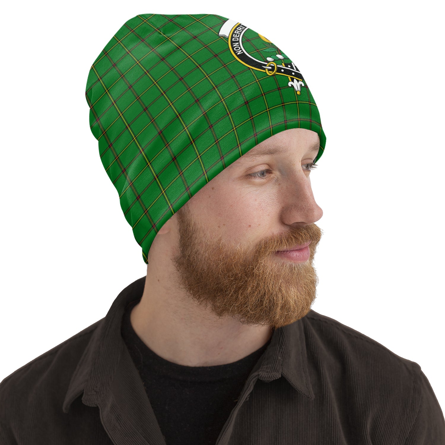 Don Tartan Beanies Hat with Family Crest One Size 10.5*10.2 inches - Tartan Vibes Clothing