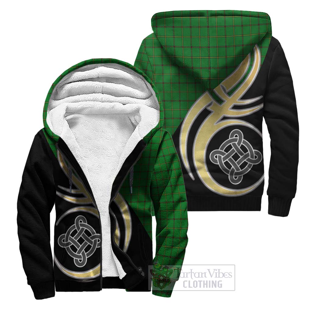 Don Tartan Sherpa Hoodie with Family Crest and Celtic Symbol Style Unisex S - Tartan Vibes Clothing