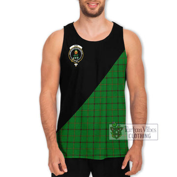 Don Tartan Men's Tank Top with Family Crest and Military Logo Style Men - Tartan Vibes Clothing
