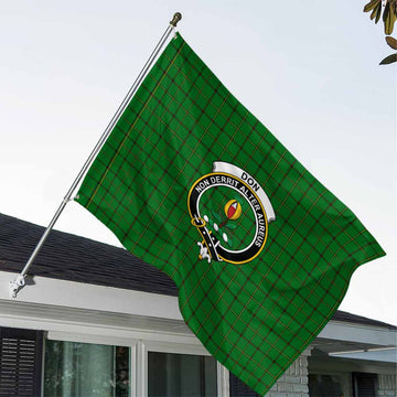 Don Tartan House Flag with Family Crest