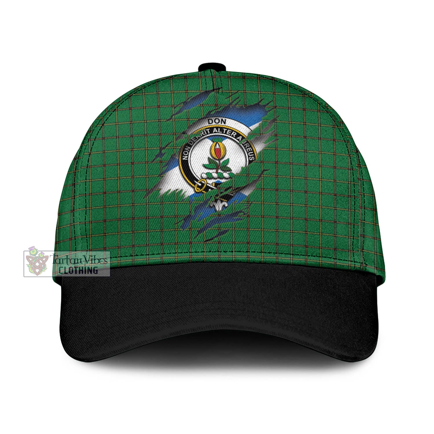 Tartan Vibes Clothing Don Tartan Classic Cap with Family Crest In Me Style