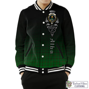 Don Tartan Baseball Jacket Featuring Alba Gu Brath Family Crest Celtic Inspired