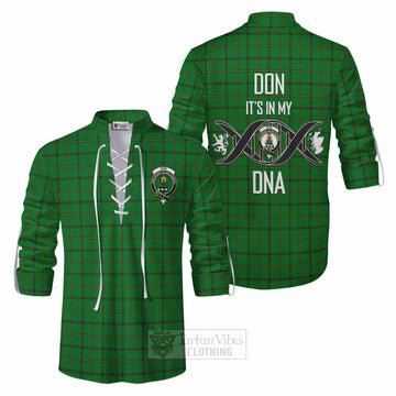 Don Tartan Ghillie Kilt Shirt with Family Crest DNA In Me Style Men - Tartan Vibes Clothing