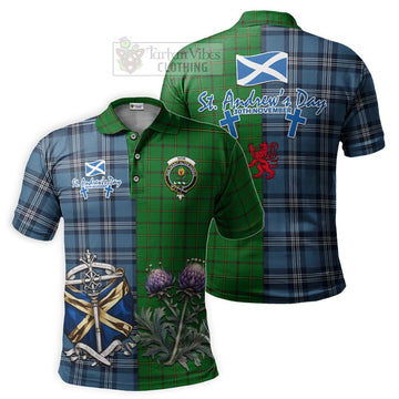 Don Tartan Polo Shirt Happy St. Andrew's Day Half Tartan Style