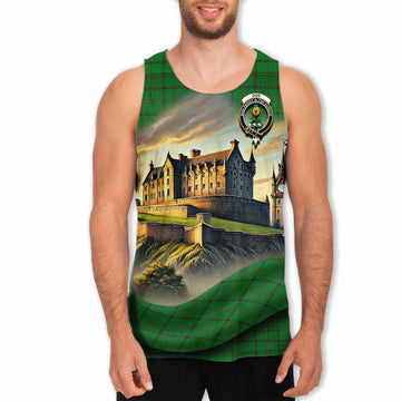 Don Tartan Family Crest Men's Tank Top with Scottish Ancient Castle Style Men - Tartan Vibes Clothing