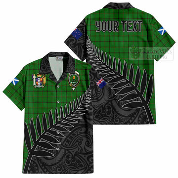 Don Crest Tartan Hawaiian Shirt with New Zealand Silver Fern Half Style Kid - Tartan Vibes Clothing