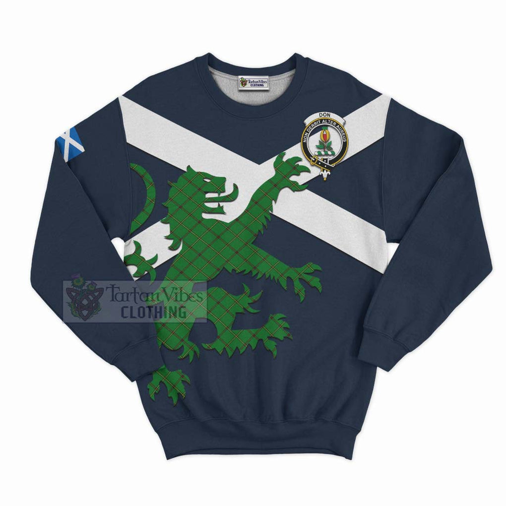 Tartan Vibes Clothing Don Tartan Lion Rampant Sweatshirt – Proudly Display Your Heritage with Alba Gu Brath and Clan Name