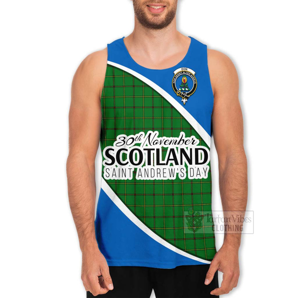 Tartan Vibes Clothing Don Family Crest Tartan Men's Tank Top Celebrate Saint Andrew's Day in Style