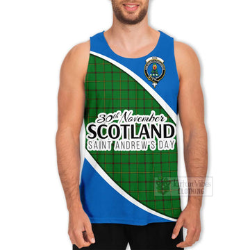 Don Family Crest Tartan Men's Tank Top Celebrate Saint Andrew's Day in Style