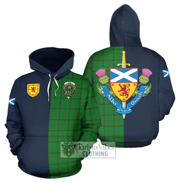 Don Tartan Hoodie Alba with Scottish Lion Royal Arm Half Style Zip Hoodie - Tartan Vibes Clothing