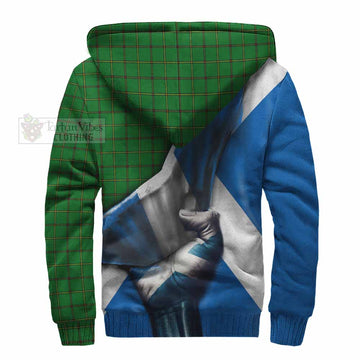 Don Tartan Sherpa Hoodie with Family Crest Scotland Patriotic Style