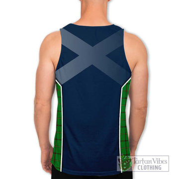 Don Tartan Men's Tank Top with Family Crest and Lion Rampant Vibes Sport Style - Tartan Vibes Clothing