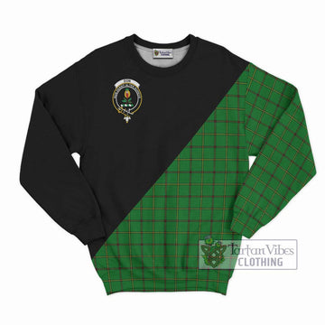 Don Tartan Sweatshirt with Family Crest and Military Logo Style