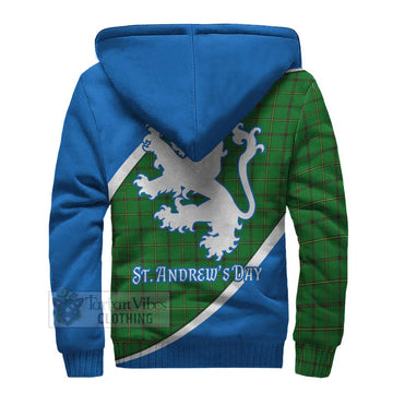 Don Family Crest Tartan Sherpa Hoodie Celebrate Saint Andrew's Day in Style