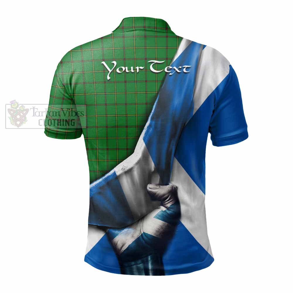 Tartan Vibes Clothing Don Tartan Polo Shirt with Family Crest Scotland Patriotic Style