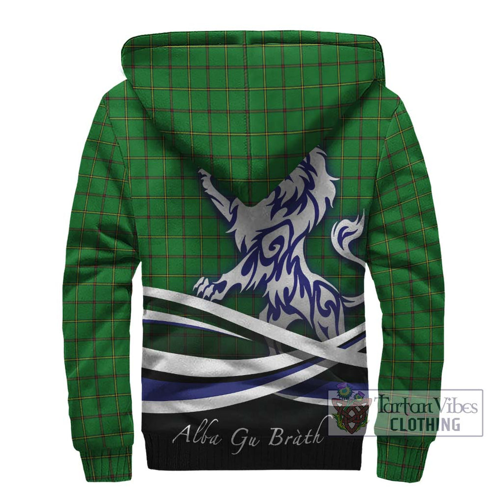 Don Tartan Sherpa Hoodie with Alba Gu Brath Regal Lion Emblem - Tartanvibesclothing Shop