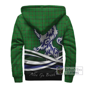 Don Tartan Sherpa Hoodie with Alba Gu Brath Regal Lion Emblem