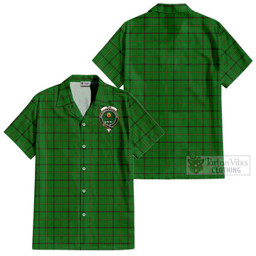 Don Tartan Cotton Hawaiian Shirt with Family Crest