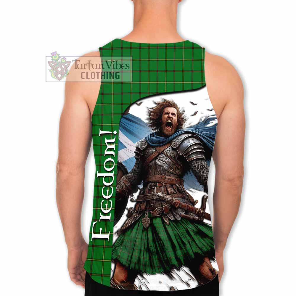 Tartan Vibes Clothing Don Crest Tartan Men's Tank Top Inspired by the Freedom of Scottish Warrior