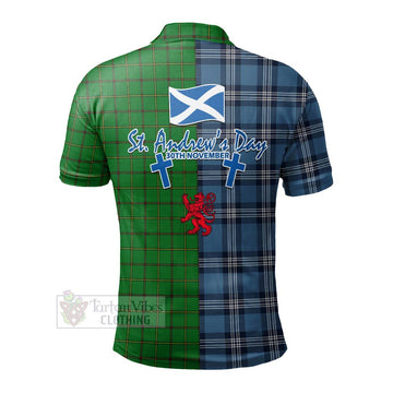 Don Tartan Polo Shirt Happy St. Andrew's Day Half Tartan Style