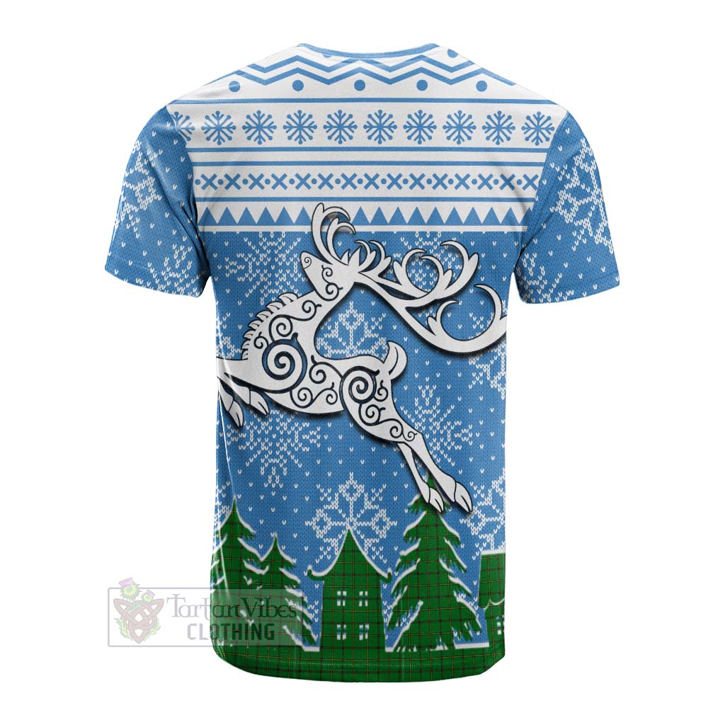 Tartan Vibes Clothing Don Clan Christmas Cotton T-shirt Celtic Reindeer Style