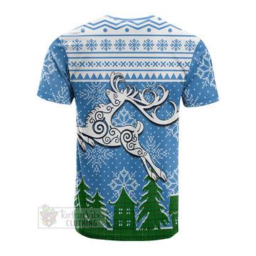 Don Clan Christmas Cotton T-shirt Celtic Reindeer Style