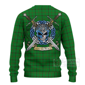 Don Tartan Ugly Sweater with Family Crest Celtic Skull Style