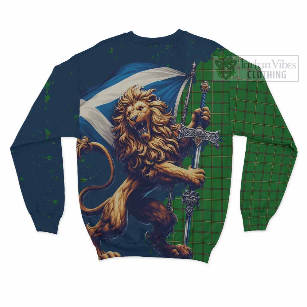 Tartan Vibes Clothing Don Tartan Family Crest Sweatshirt with Scottish Majestic Lion