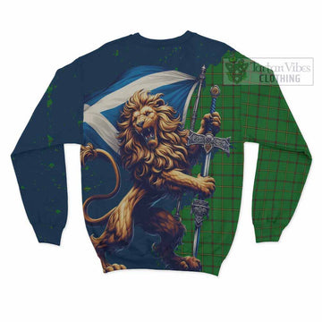 Don Tartan Family Crest Sweatshirt with Scottish Majestic Lion