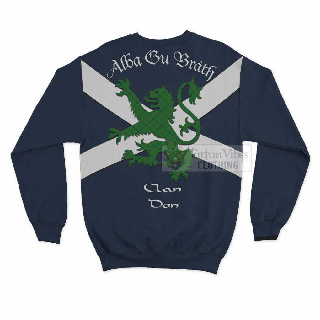 Tartan Vibes Clothing Don Tartan Lion Rampant Sweatshirt – Proudly Display Your Heritage with Alba Gu Brath and Clan Name