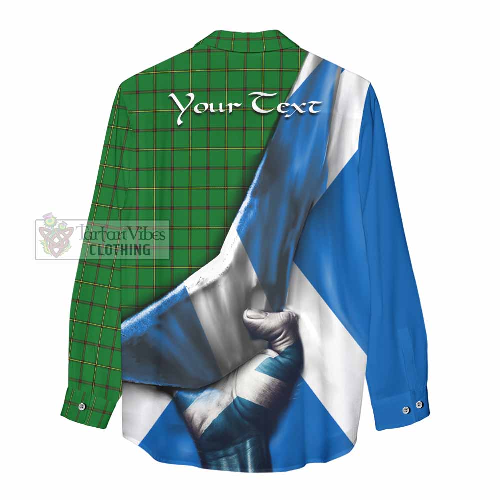 Tartan Vibes Clothing Don Tartan Women's Casual Shirt with Family Crest Scotland Patriotic Style