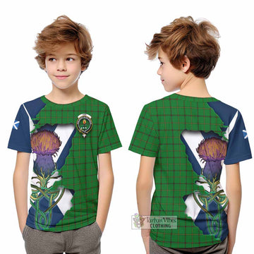 Don Tartan Family Crest Kid T-Shirt Scottish Thistle Celtic Inspired - Tartan Vibes Clothing