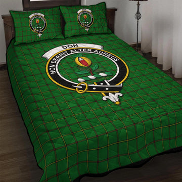 Don Tartan Quilt Bed Set with Family Crest - Tartan Vibes Clothing