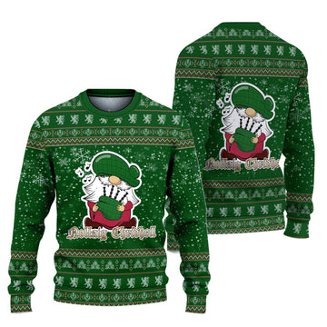 Don Clan Christmas Family Ugly Sweater with Funny Gnome Playing Bagpipes