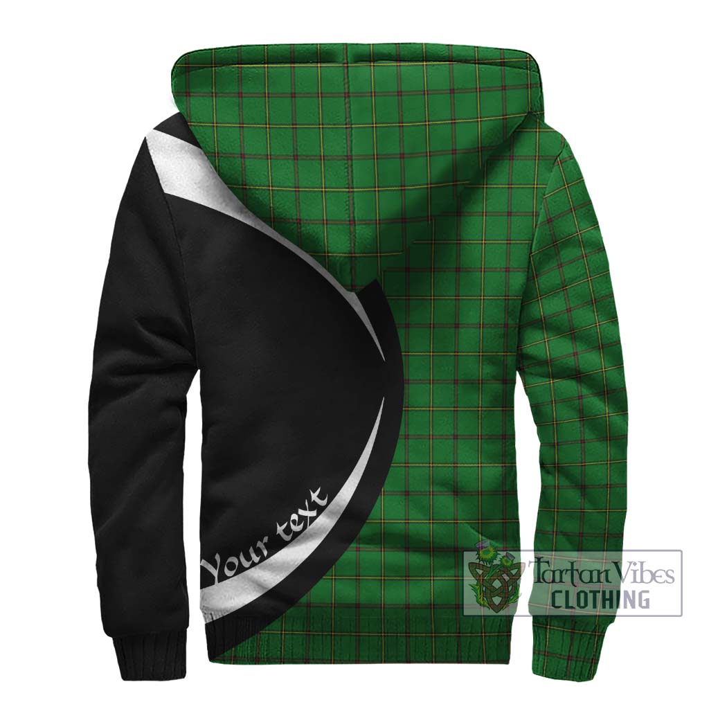 Don Tartan Sherpa Hoodie with Family Crest Circle Style - Tartan Vibes Clothing