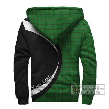 Don Tartan Sherpa Hoodie with Family Crest Circle Style