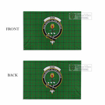 Don Tartan House Flag with Family Crest