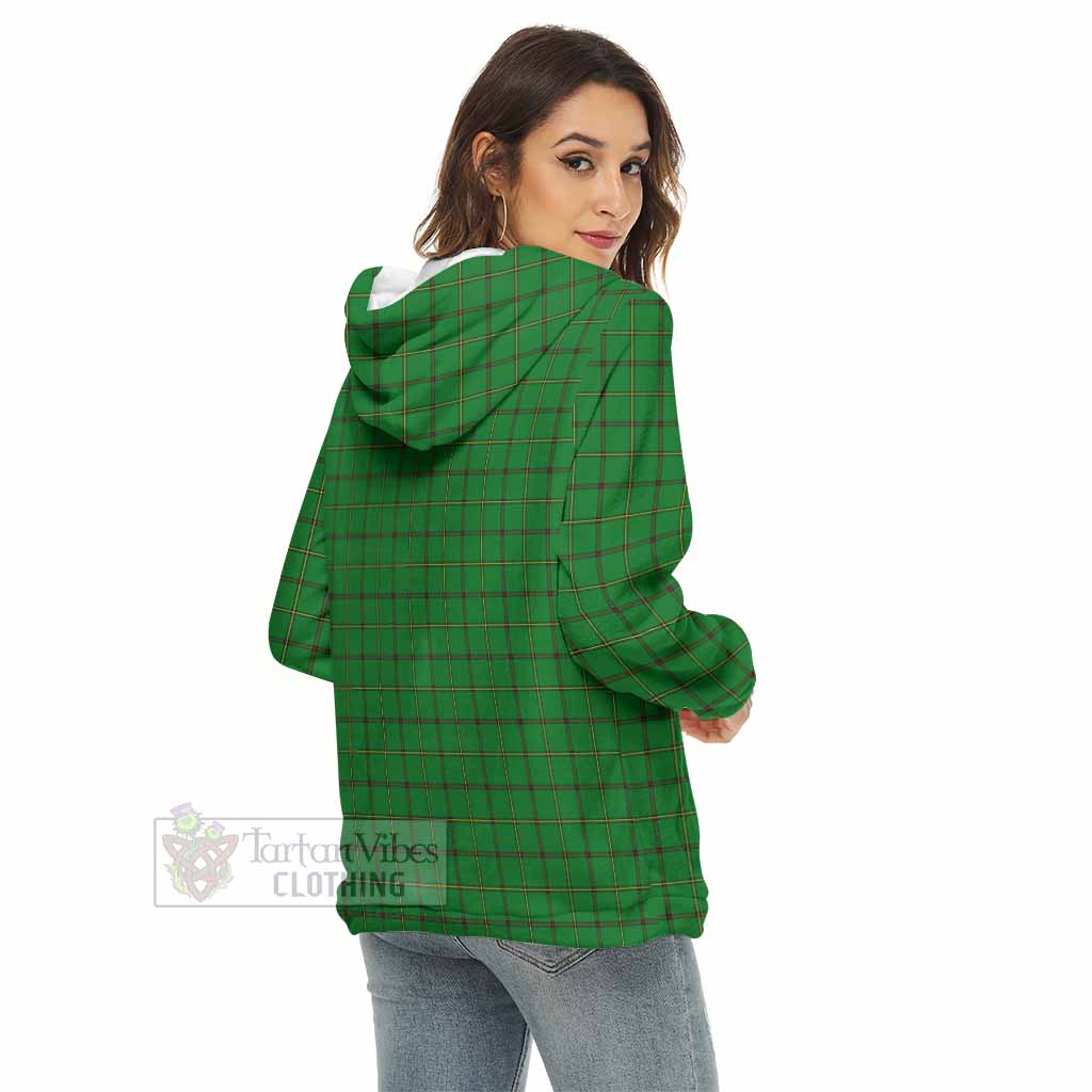 Tartan Vibes Clothing Don Tartan Women's Borg  Half Zip Fleece Hoodie