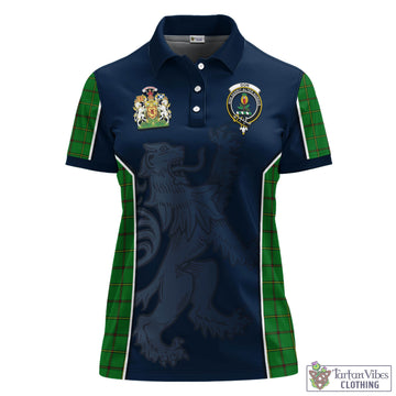 Don Tartan Women's Polo Shirt with Family Crest and Lion Rampant Vibes Sport Style