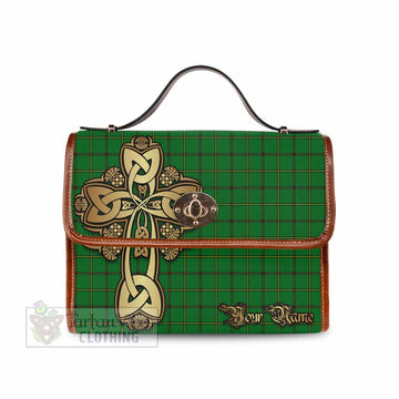 Don Tartan Waterproof Canvas Bag Golden Thistle Celtic Cross Style