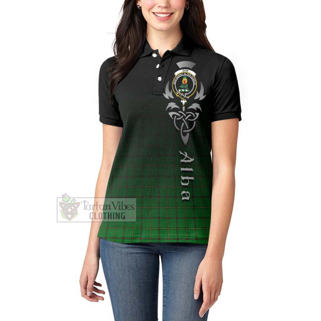 Tartan Vibes Clothing Don Tartan Women's Polo Shirt Featuring Alba Gu Brath Family Crest Celtic Inspired