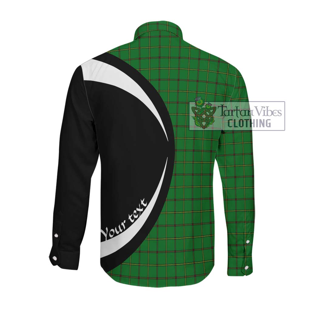 Tartan Vibes Clothing Don Tartan Long Sleeve Button Up with Family Crest Circle Style